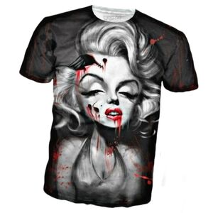 🆕️🆑️ RAGE ON | Walking Dead Marilyn Monroe Zombie T-Shirt Horror Bloody S